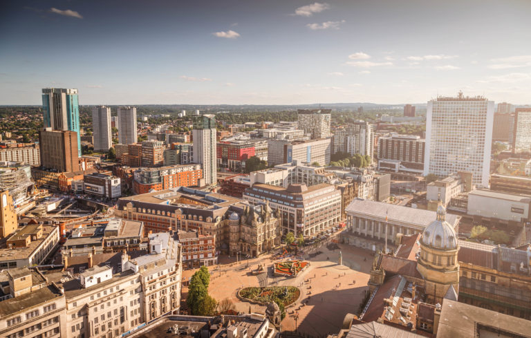 birds eyes shot of Victoria Square Birmingham | Is Birmingham a Good Place to Invest in Property?